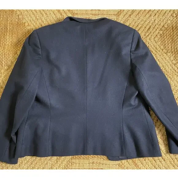 Vintage Navy Pendleton Blazer Petite Size 10 Made in USA - Picture 4 of 7